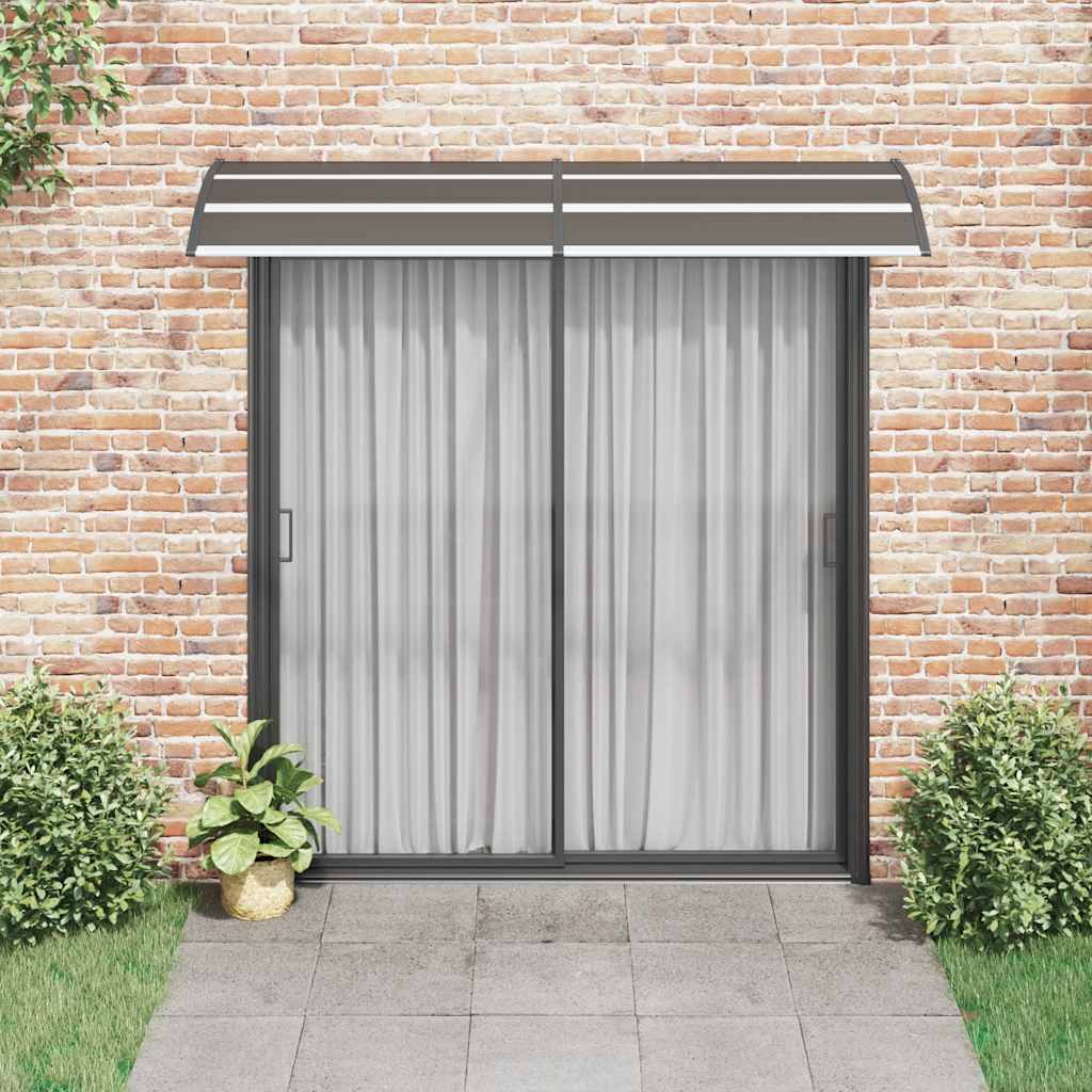 Vidaxl Door auvent 240x75 cm pc noir