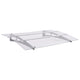 Vidaxl Door auvent 120x90 cm en polycarbonate argent et transparent