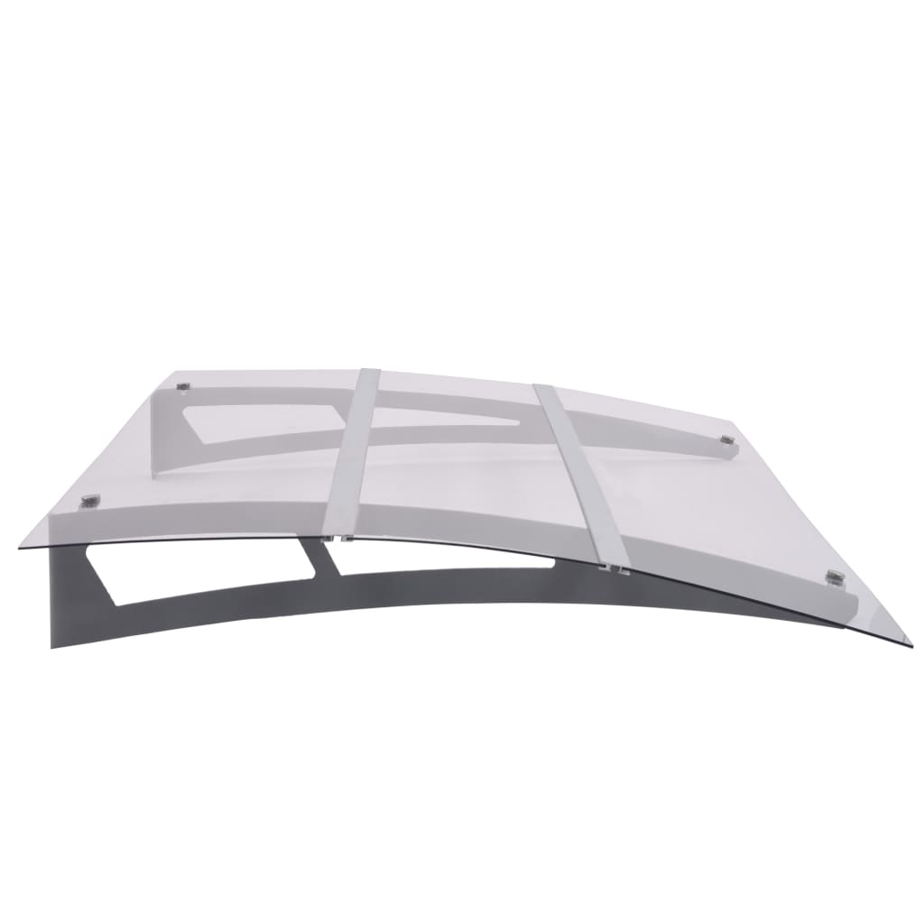 Vidaxl Door auvent 120x90 cm en polycarbonate argent et transparent
