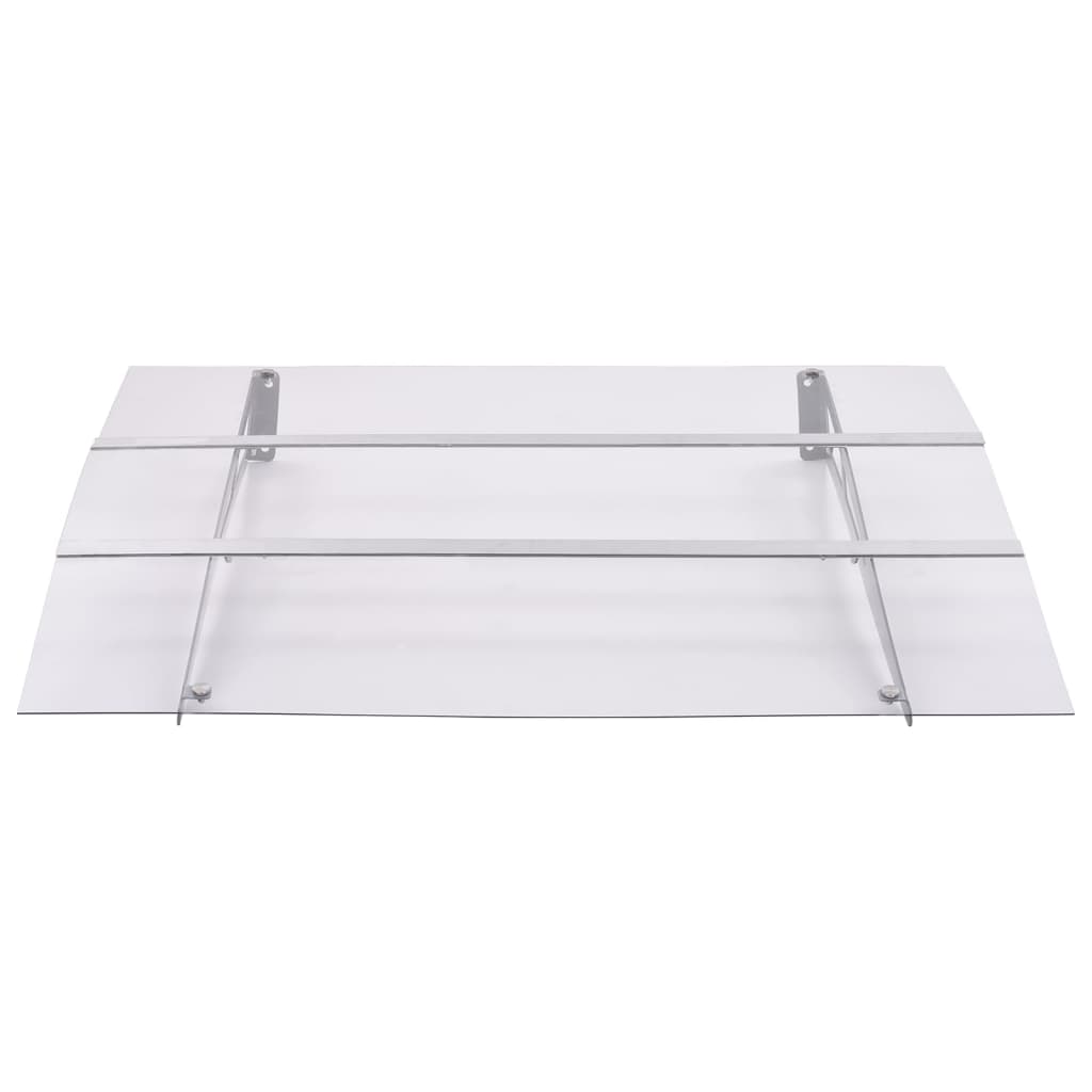Auvent de porte Vidaxx 150x90 cm pet argenté et transparent