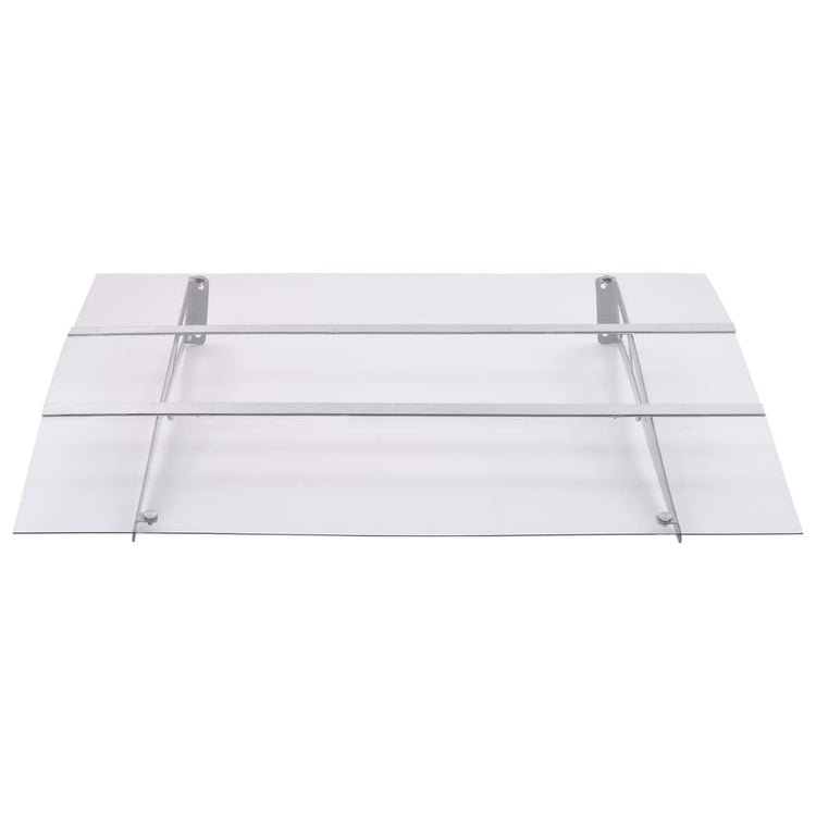 Auvent de porte Vidaxx 150x90 cm pet argenté et transparent