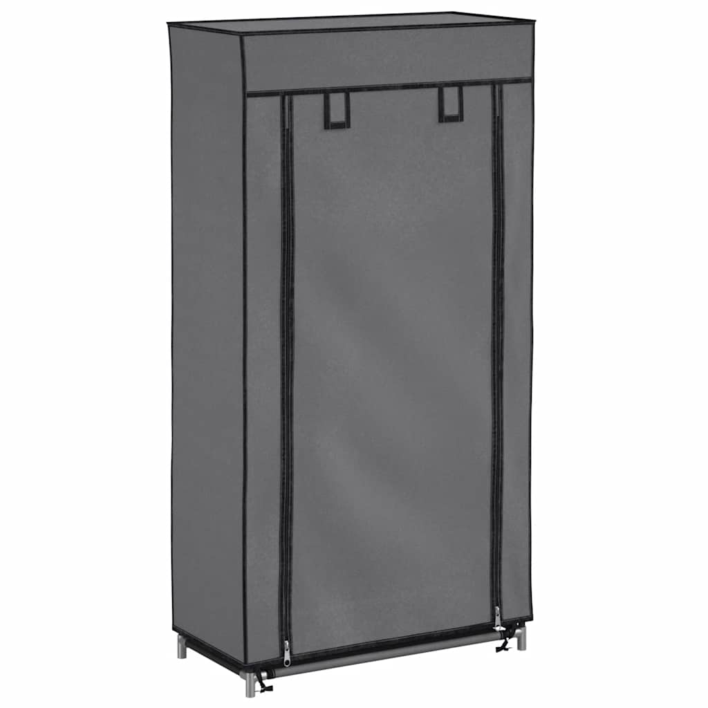 Armoire à chaussures Vidaxl avec couvercle 58x28x106 cm Gray