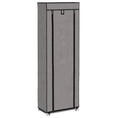 Armoire à chaussures Vidaxl avec couvercle 57x29x162 cm Gray