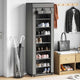 Armoire à chaussures Vidaxl avec couvercle 57x29x162 cm Gray