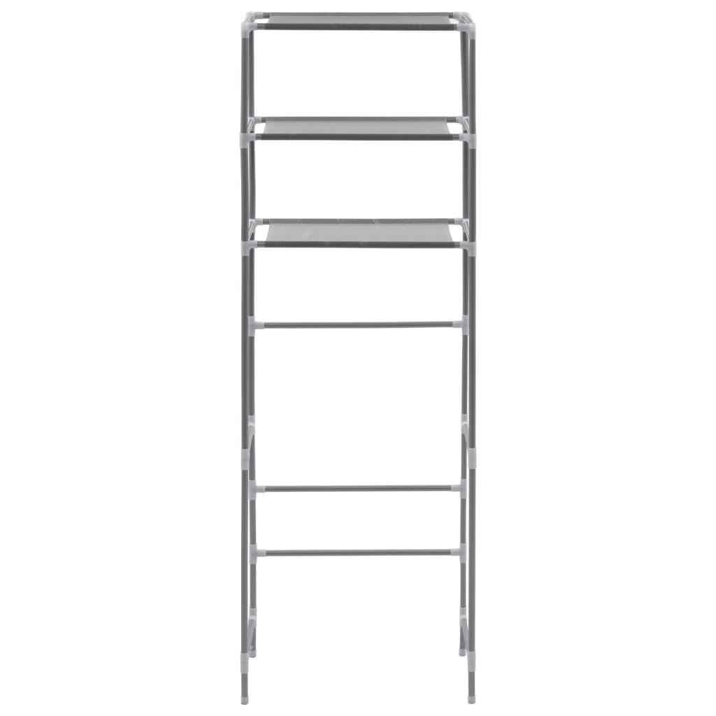 Rack de rangement Vidaxl pour à l'étage à 3 couches 53x28x169 cm de couleur argentée