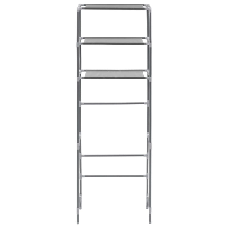 Rack de rangement Vidaxl pour à l'étage à 3 couches 53x28x169 cm de couleur argentée