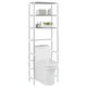 Rack de rangement Vidaxl pour à l'étage à 3 couches 53x28x169 cm de couleur argentée