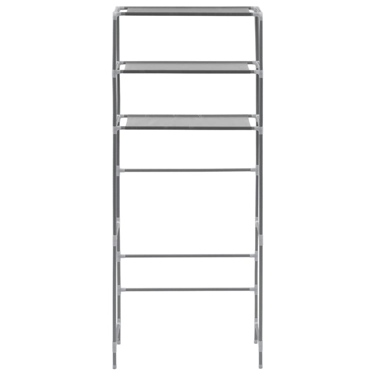 Rack de stockage Vidaxl pour la machine à laver Boven 3 couches 69x28x169 cm argent