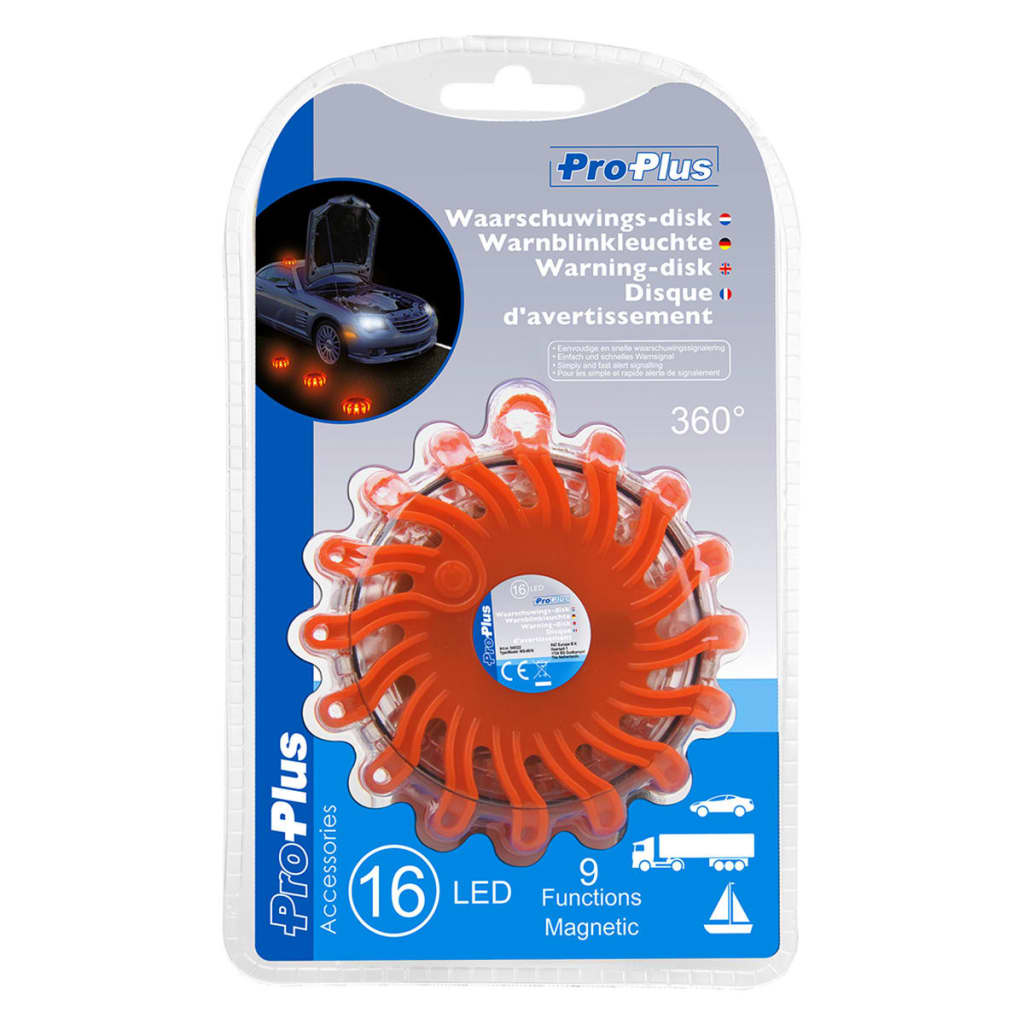 Disques d'avertissement de proplus avec 16 LED 2 St Orange