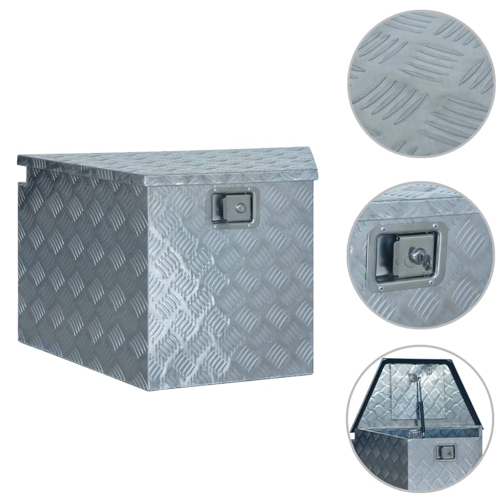 Vidaxl Box en aluminium 737 381x410x460 mm de couleur argentée