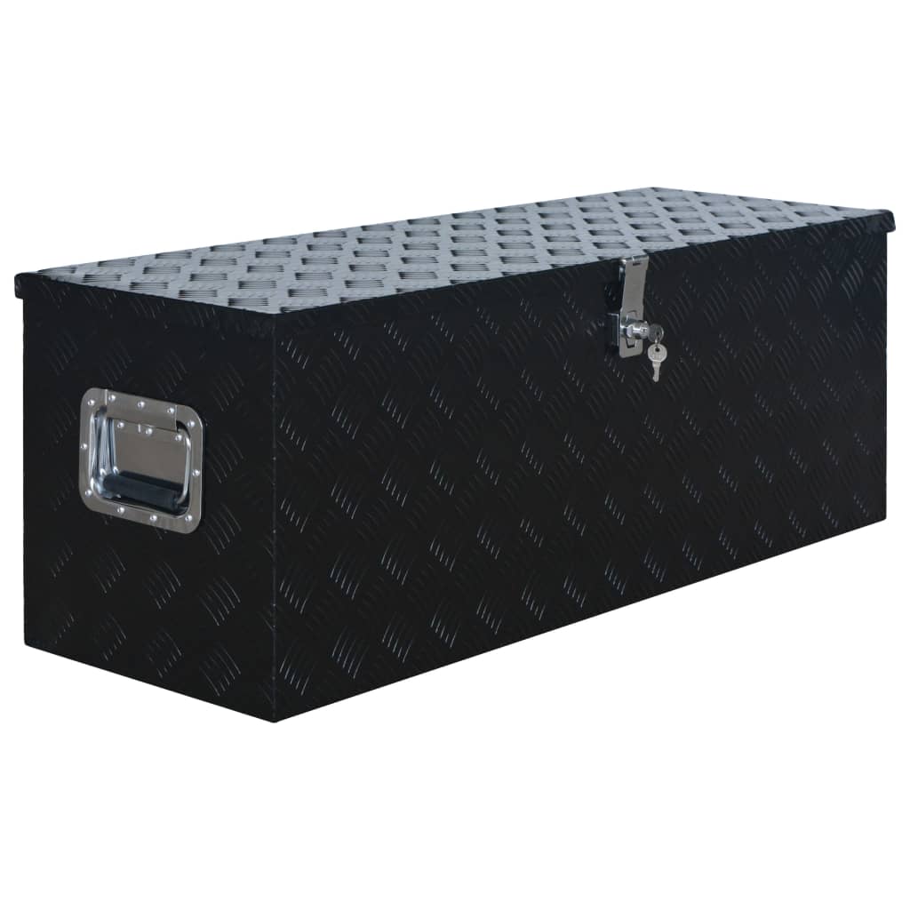 Vidaxl Aluminium Box 1085x370x400 mm noir