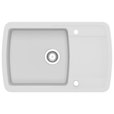 Vidaxl pair simple bol de granit blanc