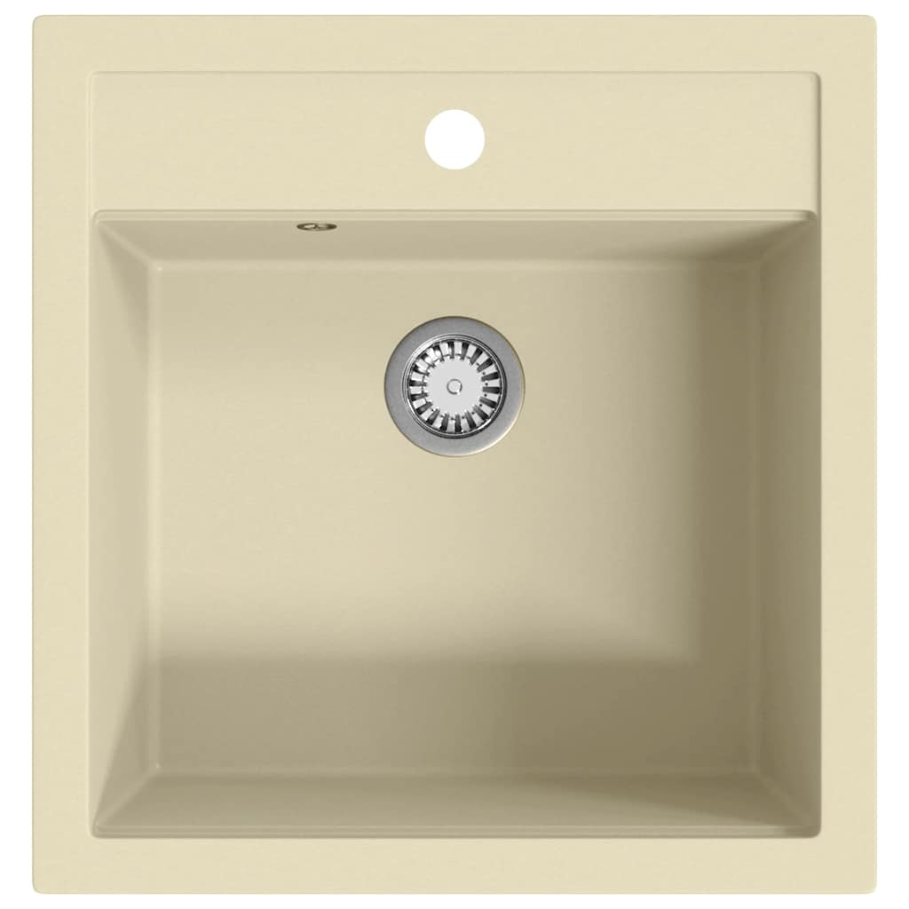Vidaxl lavabo bol simple de beige de granit