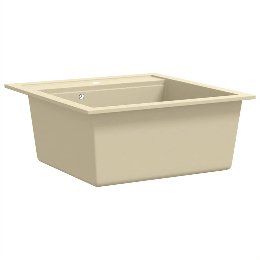 Vidaxl lavabo bol simple de beige de granit