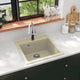 Vidaxl lavabo bol simple de beige de granit