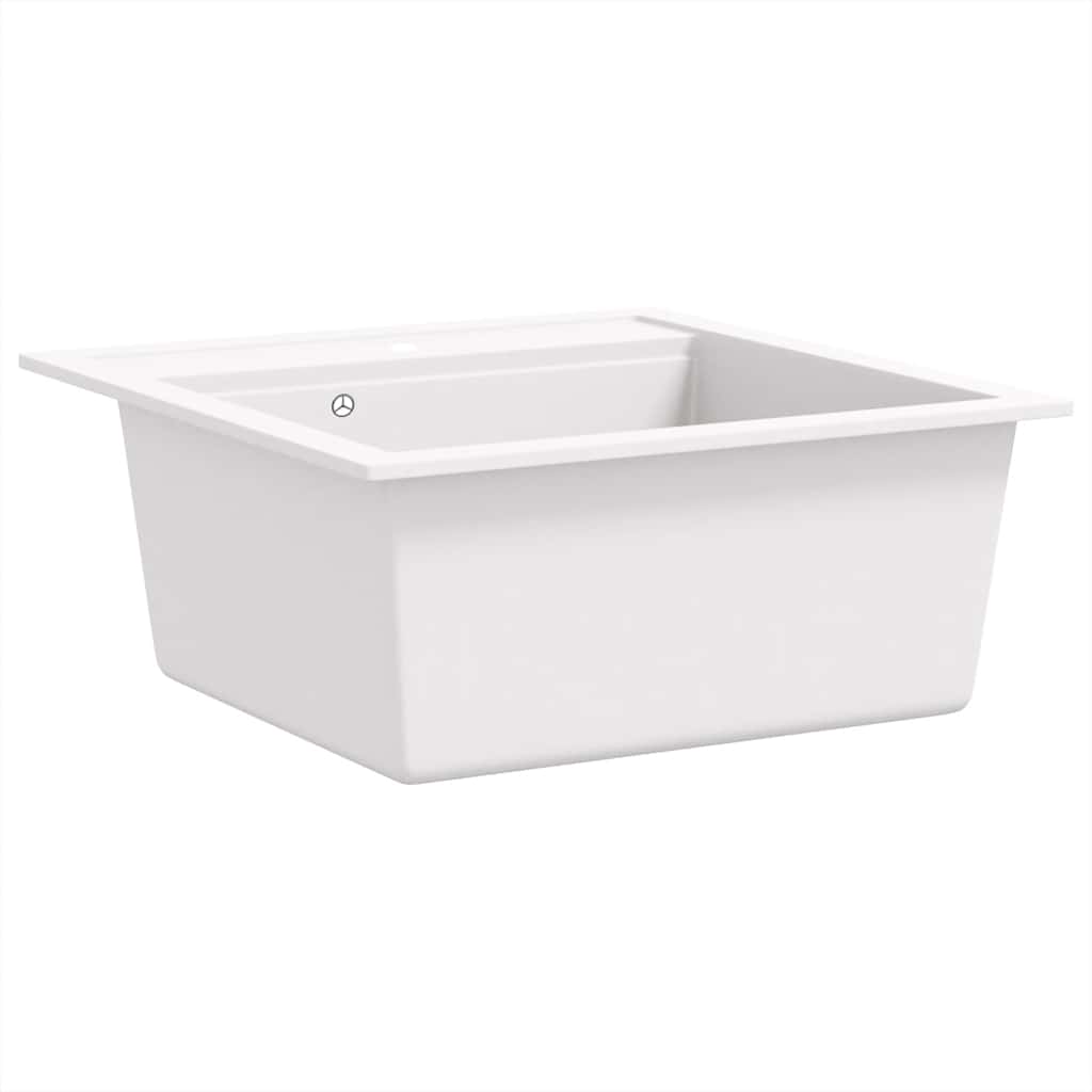 Vidaxl pair simple bol de granit blanc