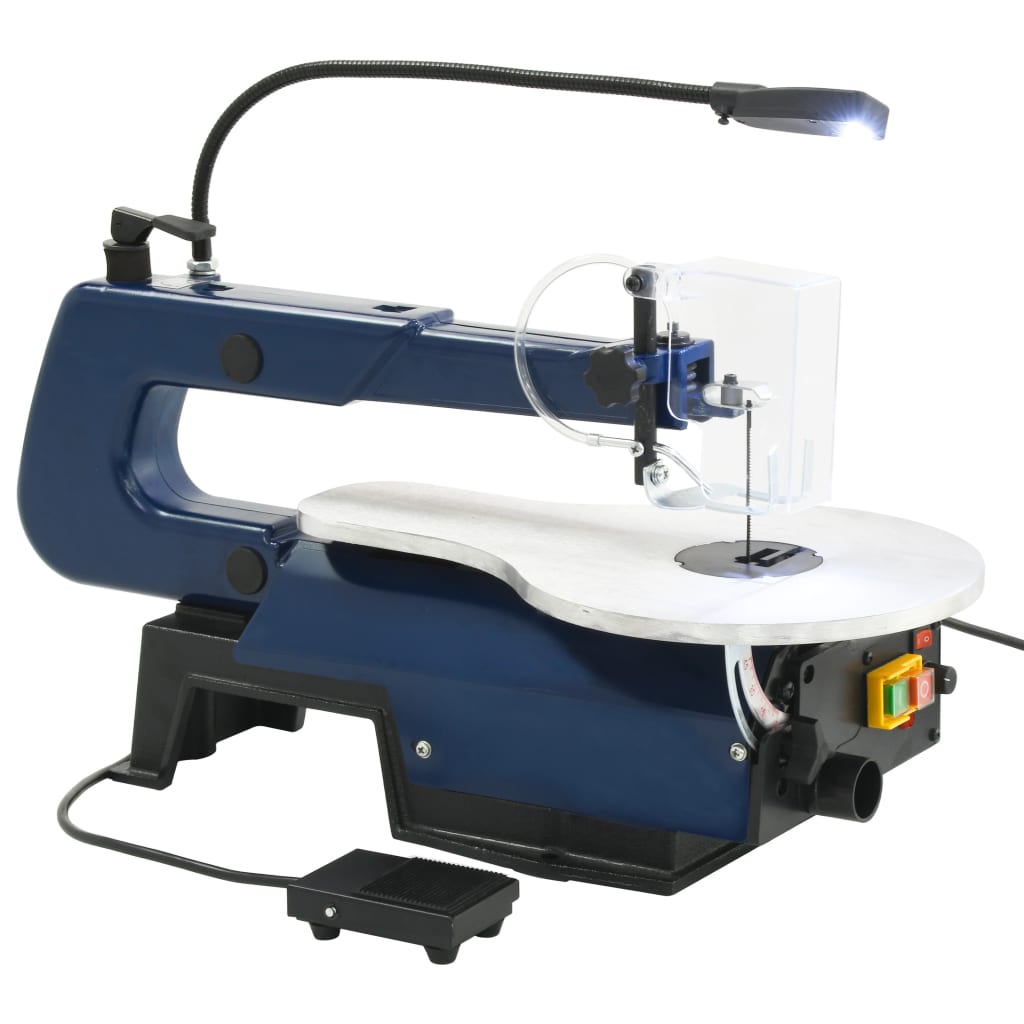 Vidaxl Miggull Saw Machine électrique avec pédale de pied et lumière LED 125 W