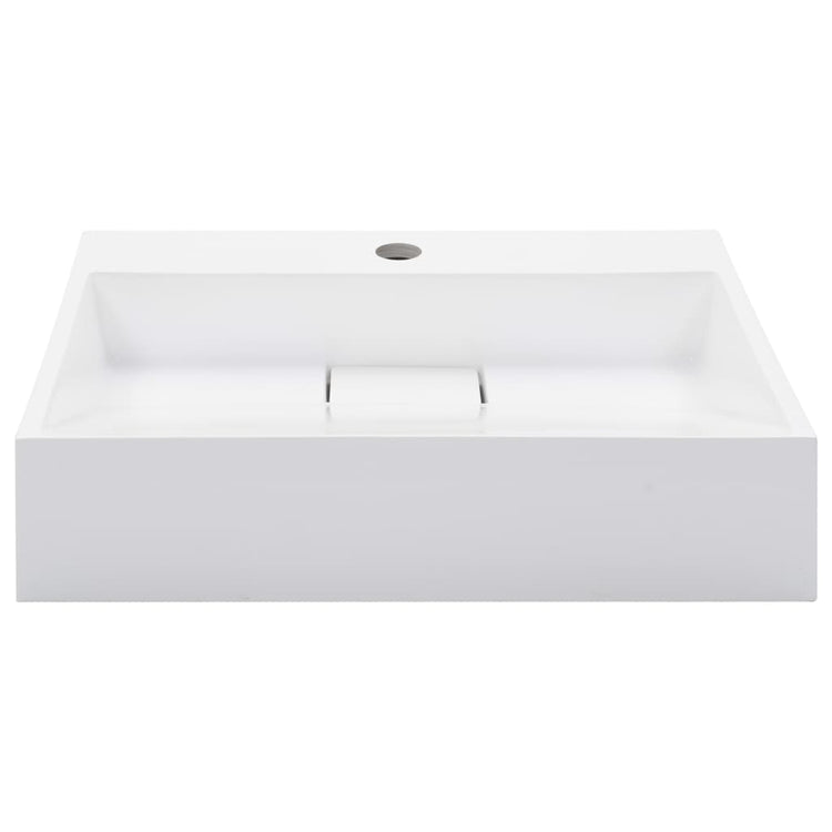 Vidaxl Washbasin 50x38x13 cm en marbre minéral moulé moulé blanc