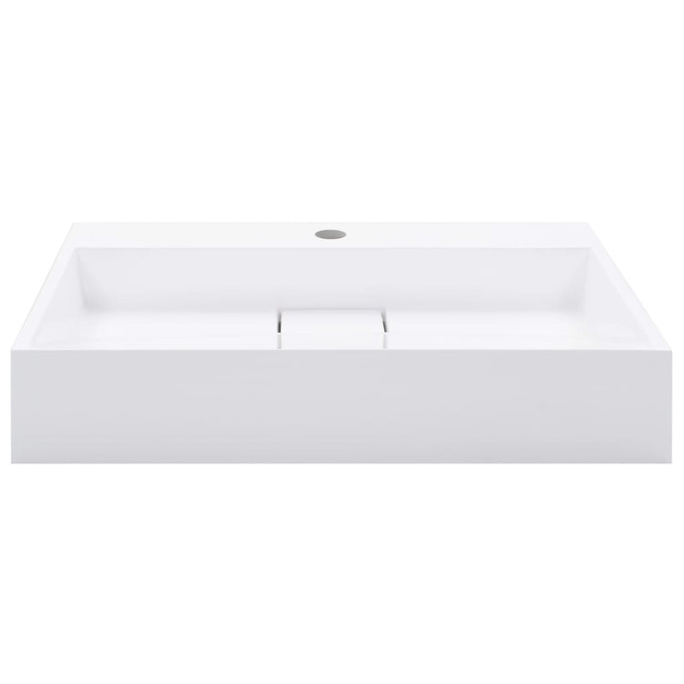 Vidaxl Washbasin 60x38x11 cm en marbre minéral moulé moulé blanc