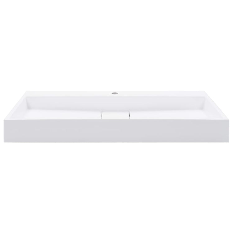Vidaxl Washbasin 100x46x11 cm en marbre minéral moulé moulé blanc