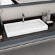 Vidaxl Washbasin 100x46x11 cm en marbre minéral moulé moulé blanc
