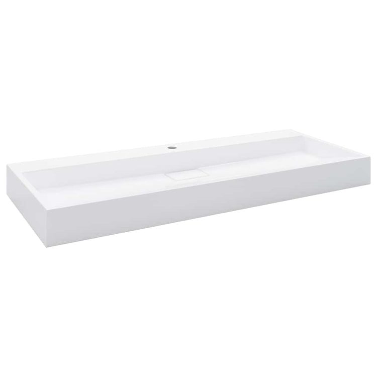 Vidaxl Washbasin 120x46x11 cm en marbre minéral moulé moulé blanc