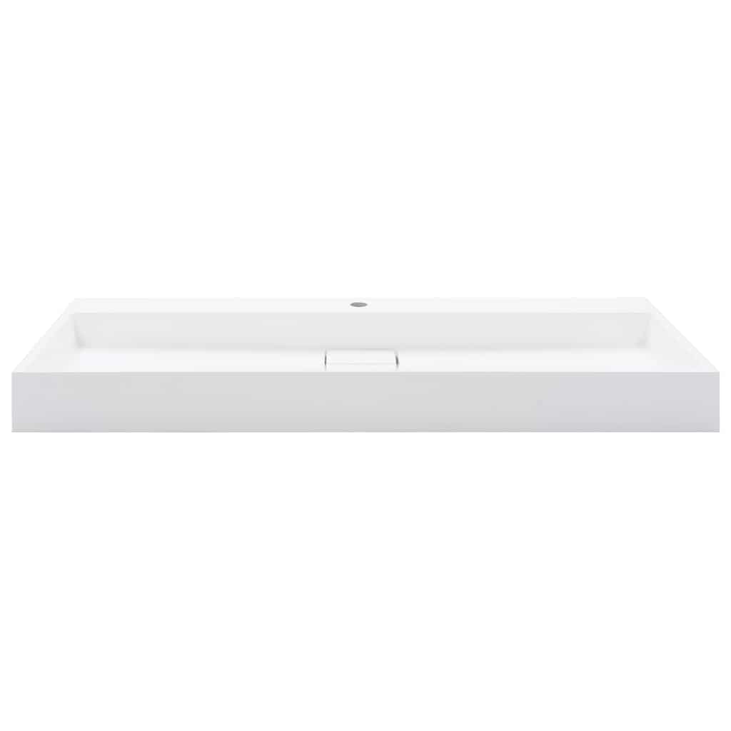 Vidaxl Washbasin 120x46x11 cm en marbre minéral moulé moulé blanc
