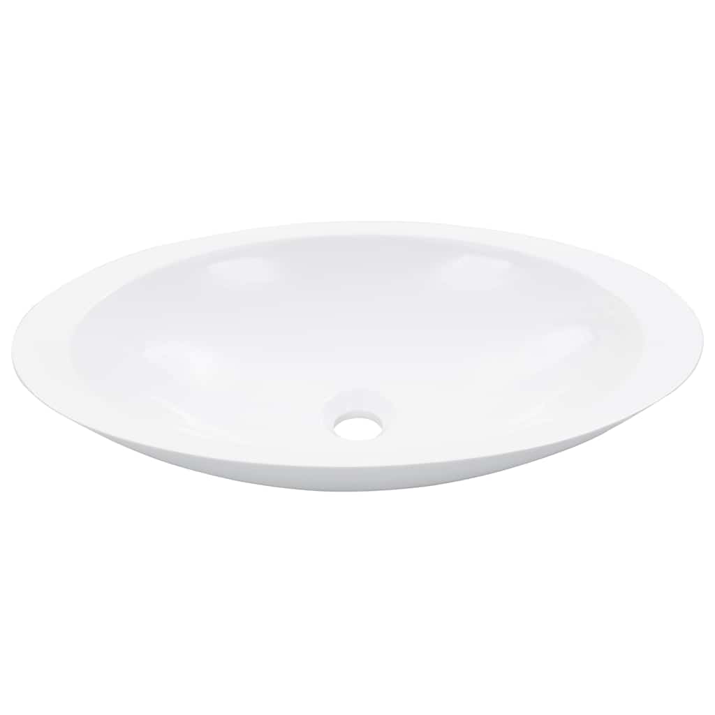 Vidaxl Washbasin 59.3x35.1x10.7 cm en marbre minéral moulé moulé blanc