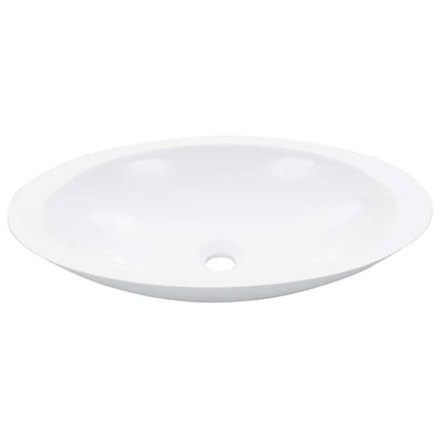 Vidaxl Washbasin 59.3x35.1x10.7 cm en marbre minéral moulé moulé blanc