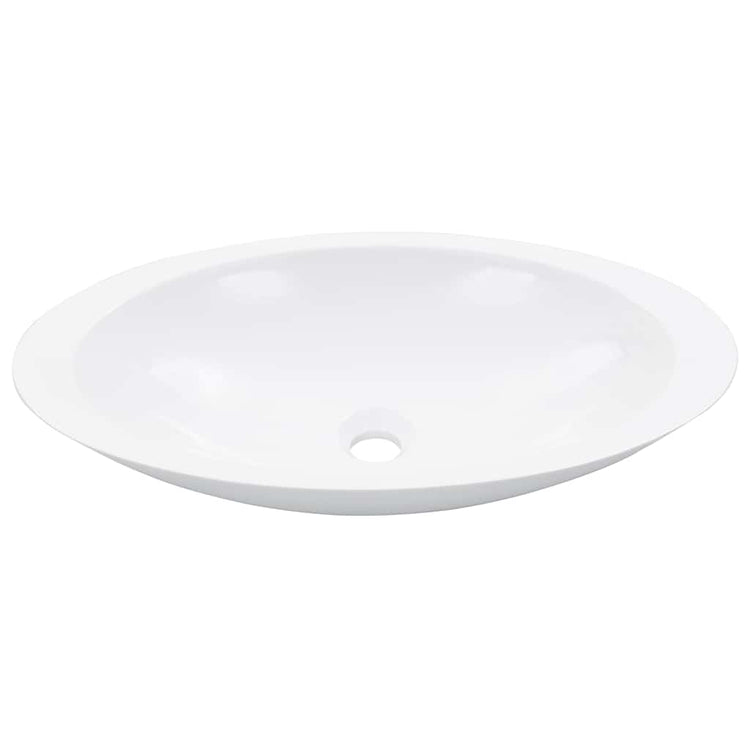 Vidaxl Washbasin 59.3x35.1x10.7 cm en marbre minéral moulé moulé blanc