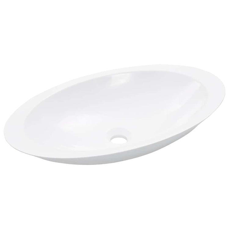 Vidaxl Washbasin 59.3x35.1x10.7 cm en marbre minéral moulé moulé blanc