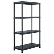 Vidaxx étagères de rangement 5 pcs 60x30x138 cm plastique noir - afbeelding 2