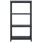 Vidaxx étagères de rangement 5 pcs 60x30x138 cm plastique noir - afbeelding 3