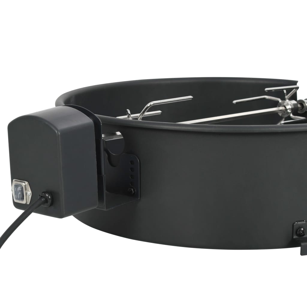 Vidaxl BBQ Ronisserie Anneau 47 cm noir