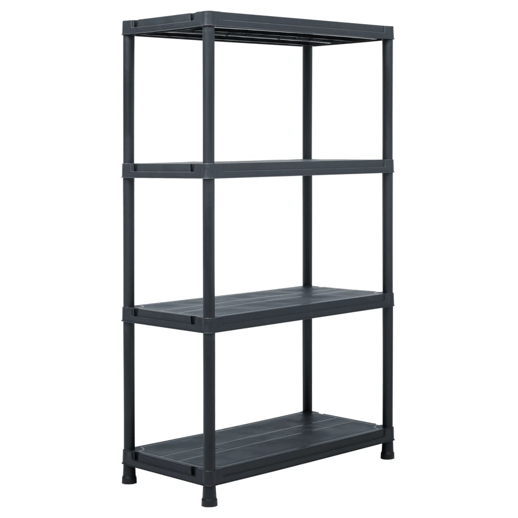 Racks de rangement Vidaxl 2 st 200 kg 80x40x138 cm plastique noir