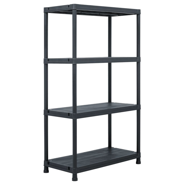 Racks de rangement Vidaxl 2 st 200 kg 80x40x138 cm plastique noir