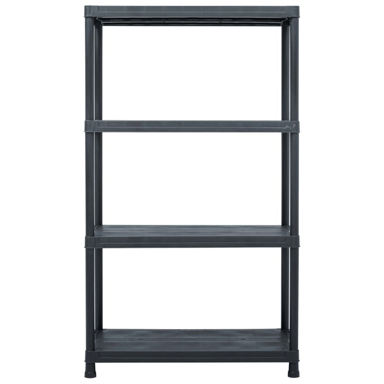 Racks de rangement Vidaxl 2 st 200 kg 80x40x138 cm plastique noir