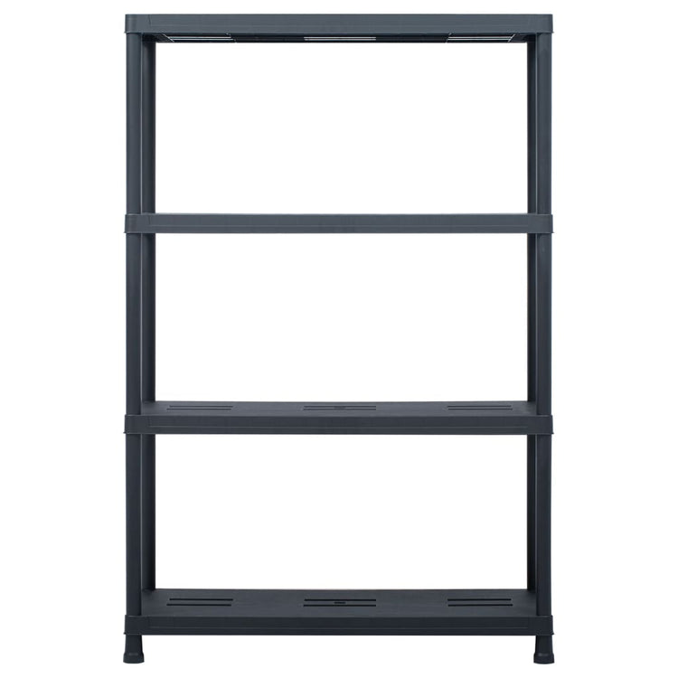 Racks de stockage Vidaxl 2 PCS 220 kg 90x40x138 cm Plastique noir