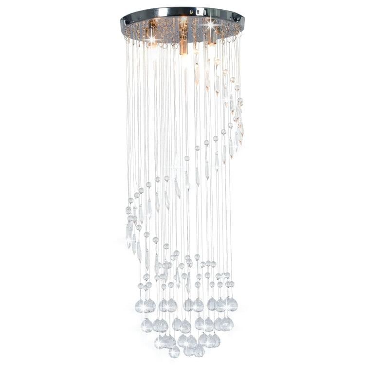 Vidaxl Plafond lampe avec des perles de cristal Spiral G9 Colore