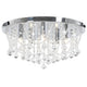 Vidaxl plafond avec des perles de cristal autour de 4xg9 de couleur argentée