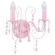 Vidaxl Lampe murale avec perles 2 x E14 rose