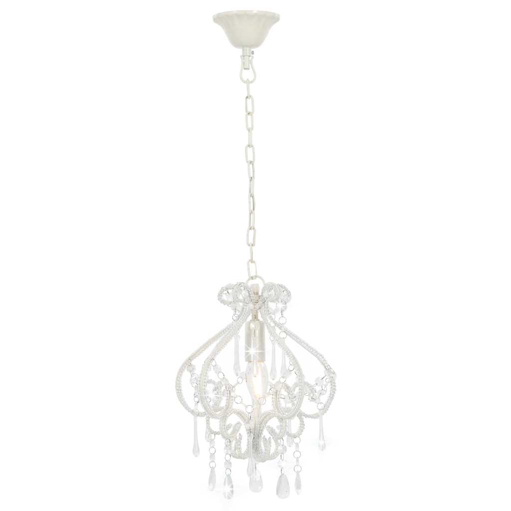Vidaxl plafond avec des perles autour de E14 blanc