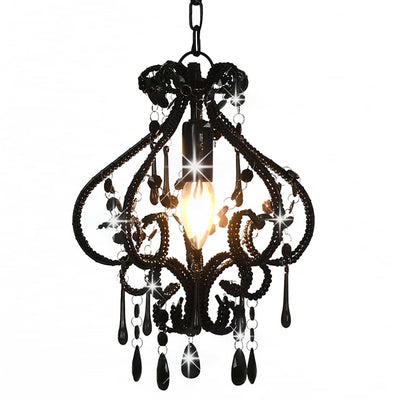 Vidaxl plafond avec des perles autour de E14 Black
