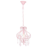Vidaxl Plafond avec des perles autour de E14 Pink - afbeelding 3