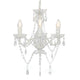 Chandelier Vidaxl avec des perles autour de 3xe14 blanc