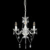 Chandelier Vidaxl avec des perles autour de 3xe14 blanc