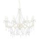 Chandelier Vidaxl avec perles 8Xe14 blanc