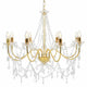 Chandelier Vidaxl avec perles 8Xe14 Gold colorés