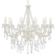 Chandelier Vidaxl avec perles 12Xe14 blanc