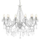 Chandelier Vidaxl avec perles 12xe14 Couleurs en argent